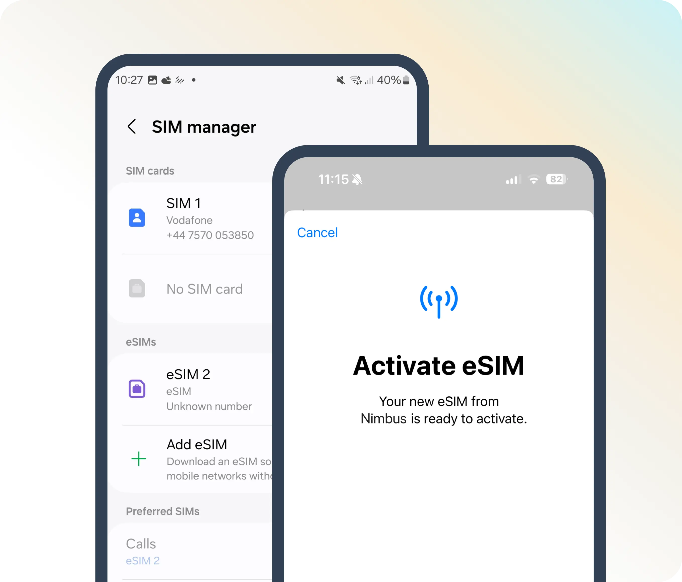 Nimbus app install guides on iPhone
